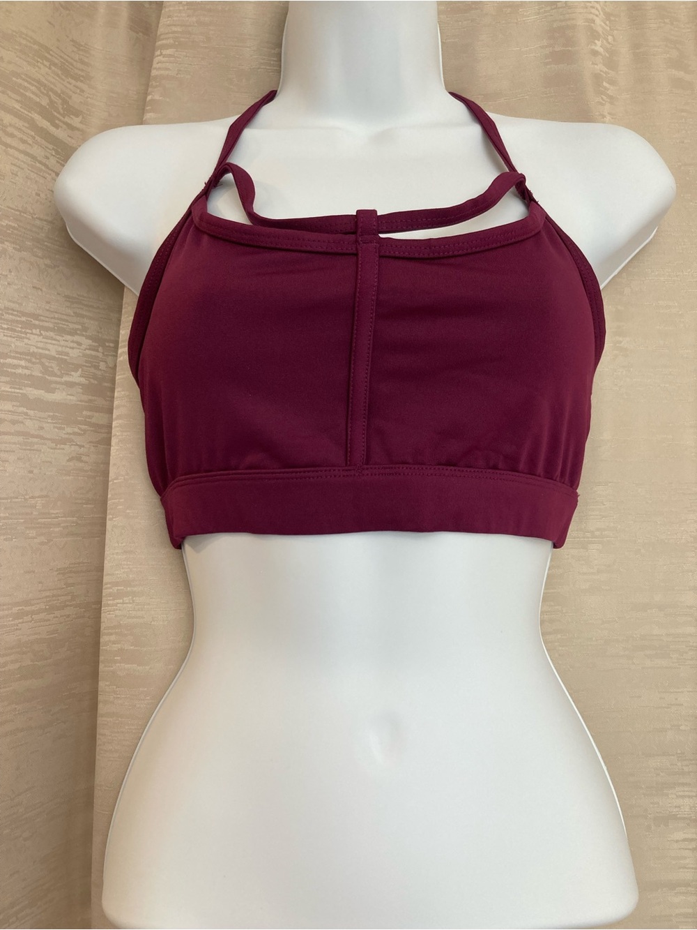 Jockey Women’s Strappy Sports Bra - Burgundy No Pads size Large